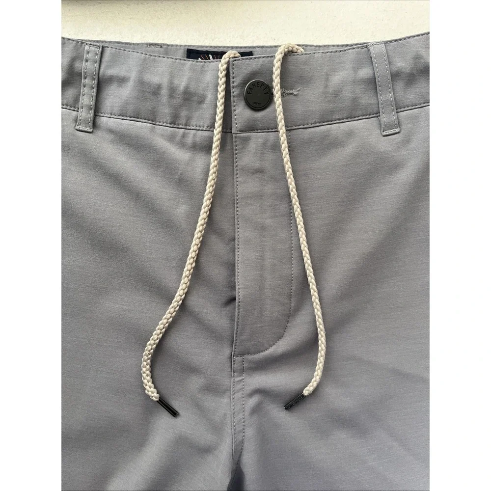 Faherty Men's All Day Shorts Swim 30 Gray Quick Dry Lightweight Drawstring